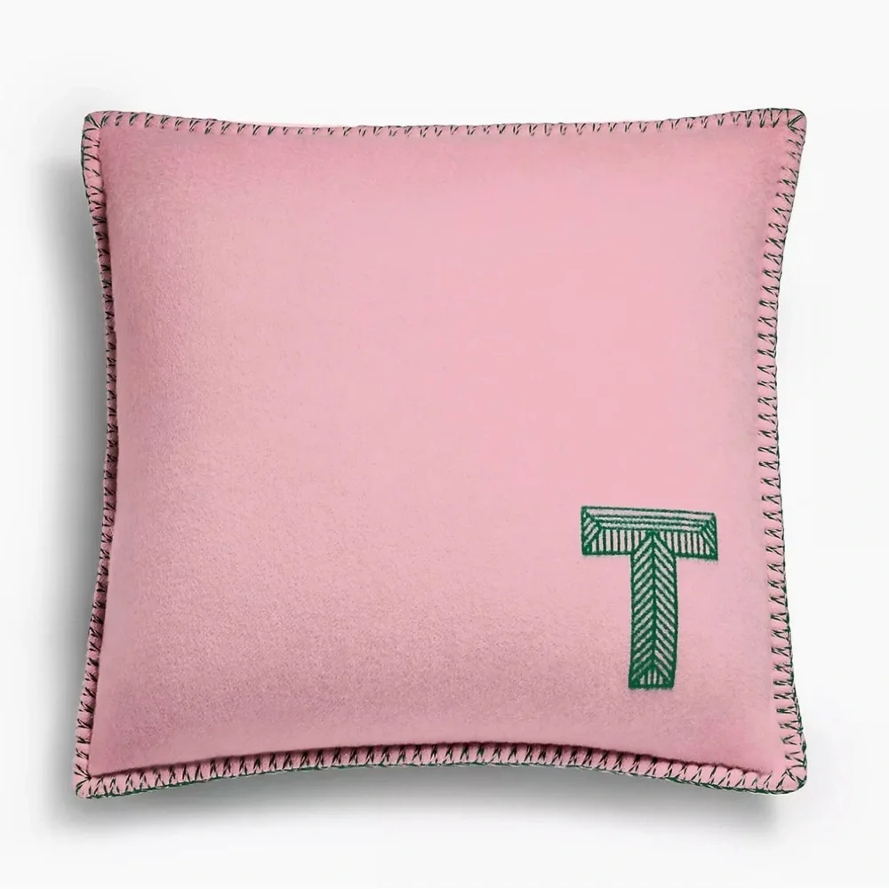 Tiffany & Co. Pink and Green Accent Pillow